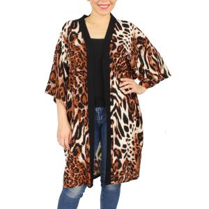 9360 - Leopard Print Kimono Leopard Print  - 