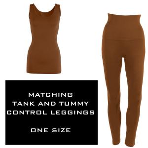 3431 - SmoothWear - Tank and Leggings Sets CHESTNUT - One Size Fits Most