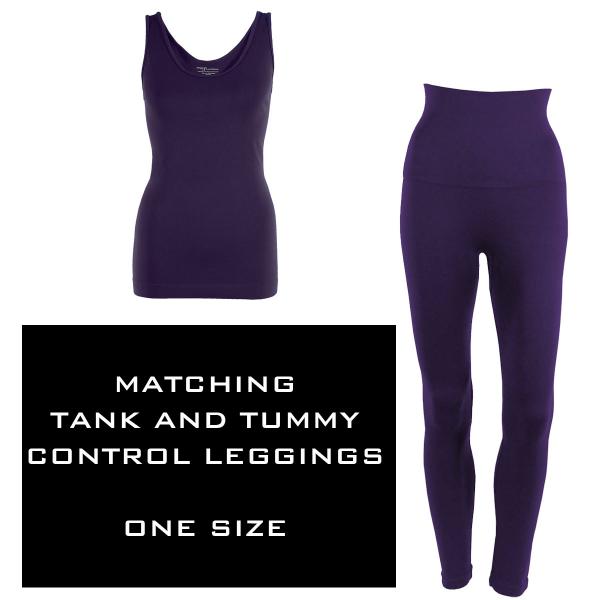 Wholesale 3431 - SmoothWear - Tank and Leggings Sets PLUM - One Size Fits Most