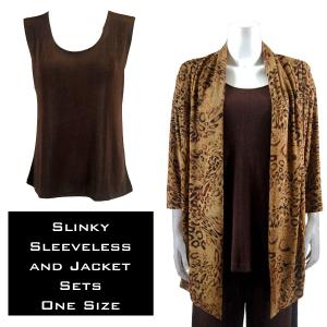 3432 - Slinky Jacket Set  LEOPARD w/ Dark Brown - One Size Fits Most