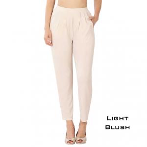 Wholesale  LIGHT BLUSH Ity Pleated Waist Pants w/ Side Pockets 10019 - X-Large