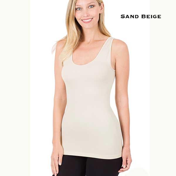 Wholesale6700/6170 - Form Fit Seamless Tanks-IVORY Scoop Neck