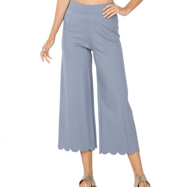 wholesale 2463 - Ponte Scallop Crop Pants CEMENT Scallop Crop Pants 2463 - Large