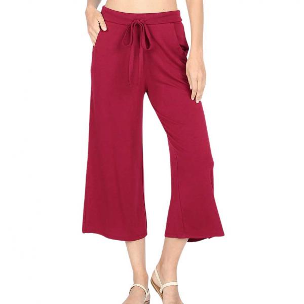 wholesale 1795 - Cropped Pants w/Drawstring Waist  CABERNET Cropped Pants w/Drawstring Waist 1795 - Large
