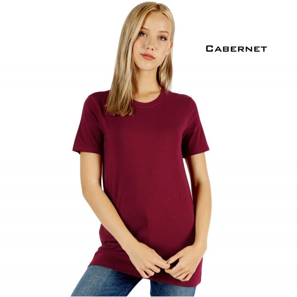 Wholesale 1008 - Crew Neck Tee CABERNET Crew Neck Short Sleeve T-Shirt 1008  - X-Large