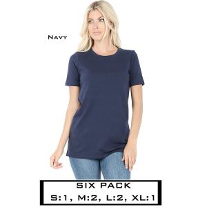 Wholesale  1008 - Navy<br> 
(SIX PACK)  - S:1,M:1,L:2,XL:2