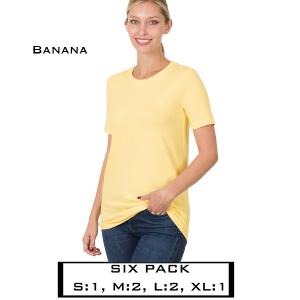 Wholesale  1008 - Banana<br> 
(SIX PACK)  - S:1,M:1,L:2,XL:2
