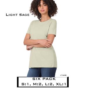 Wholesale  1008 - Light Sage<br> 
(SIX PACK)  - S:1,M:1,L:2,XL:2