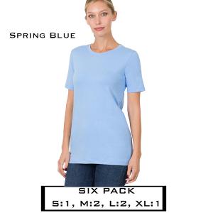 Wholesale  1008 - Spring Blue<br> 
(SIX PACK)  - S:1,M:1,L:2,XL:2