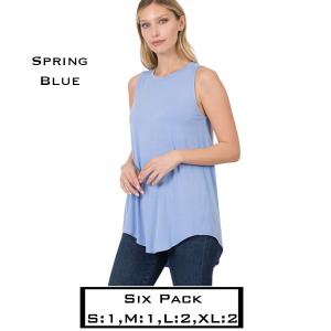 Wholesale  5536 - Spring Blue - 6 Pack - S:1,M:1,L:2,XL:2