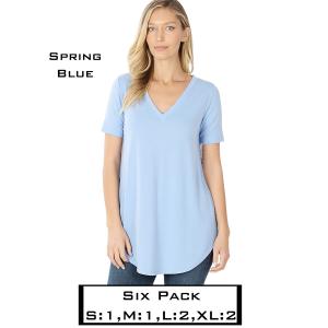 Wholesale  2104 - Spring Blue - Six Pack - S:1,M:1,L:2,XL:2