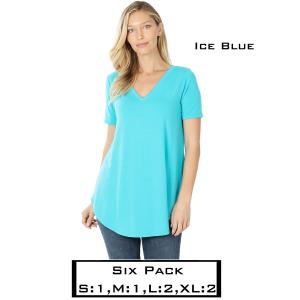 Wholesale  2104 - Ice Blue - Six Pack - S:1,M:1,L:2,XL:2