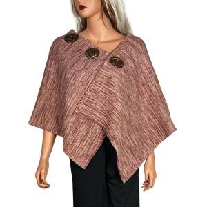 Wholesale  10082 - Taupe Tones Knit<br> 
Coconut Button Shawl  - One Size Fits All