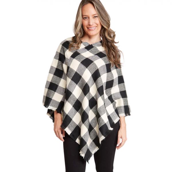 3527 - Assorted Autumn/Winter Ponchos  1674 - Buffalo Plaid - 