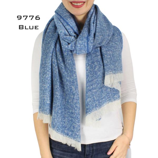 wholesale 9776 - Town and Country Mottled Weave Scarves  9776 BLUE/IVORY Mottled Weave Town and Country Scarf 9776 - 24