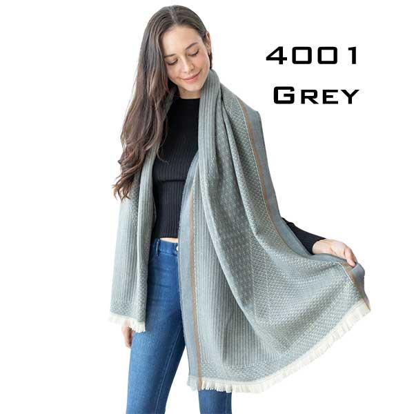Wholesale 4001 - Cashmere Touch Printed Shawl 4001 - Grey<br> 
Cashmere Touch Printed Shawl - 27