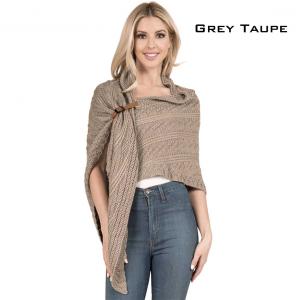 3318 - Cable Knit Triangle Wrap  3318 - Grey Taupe<br>
Triangle Wrap  - 