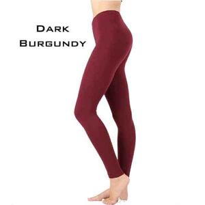 Wholesale CLEARANCE 1851 - Cotton Blend Leggings - 1851 1851 - Dark Burgundy<br> Cotton Blend Leggings - Medium