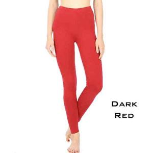 Wholesale CLEARANCE 1851 - Cotton Blend Leggings - 1851 1851 - Dark Red<br> Cotton Blend Leggings  - Large
