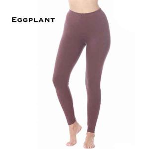 Wholesale CLEARANCE 1851 - Cotton Blend Leggings - 1851 1851 - Eggplant<br> Cotton Blend Leggings - Large