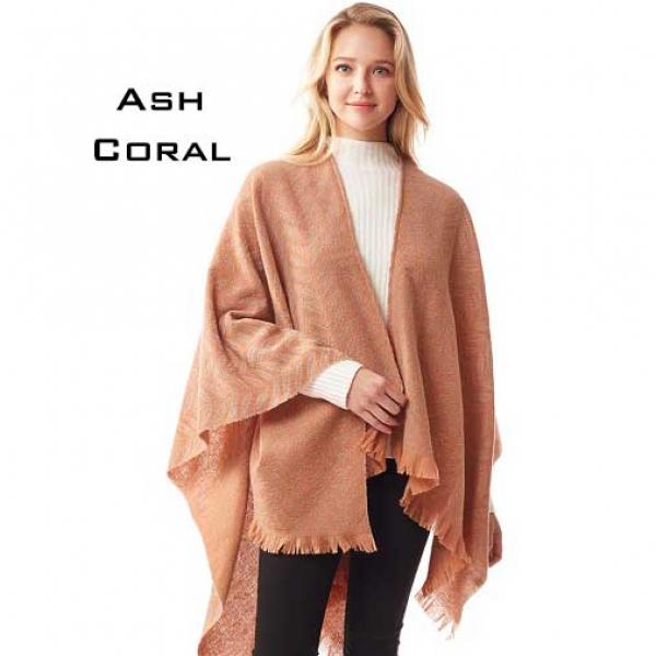 wholesale 1233 - Ruana 1233 - Ash Coral - 