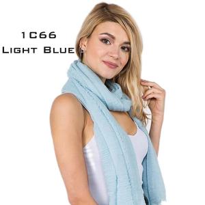 Wholesale  1C66 Light Blue<BR>Gauze Shawl - 