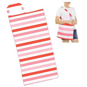 Wholesale  10178 - Coral Striped<br>2 in 1 Beach Towel Tote Bag - 