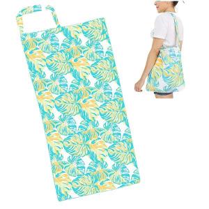 Wholesale  10179-Lemon Leaves<br>2 in 1 Beach Towel Tote Bag - 