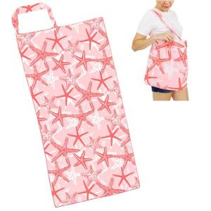Wholesale  10184-Coral Starfish<br>2 in 1 Beach Towel Tote Bag - 