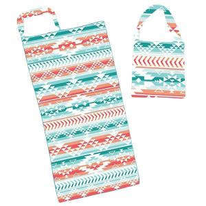 Wholesale  9982-Turquoise Multi<br>2 in 1 Beach Towel Tote Bag - 