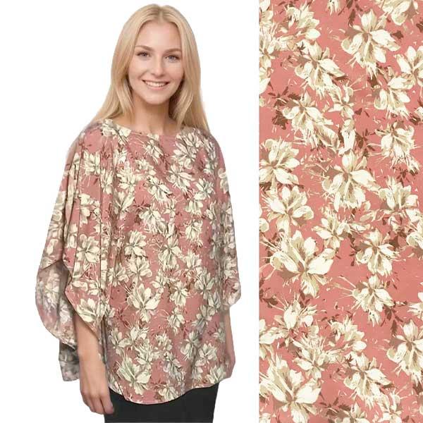 wholesale 10164 - Round Bottom Floral Ponchos 10164 - Rose Floral<BR>
Round Bottom Poncho - 