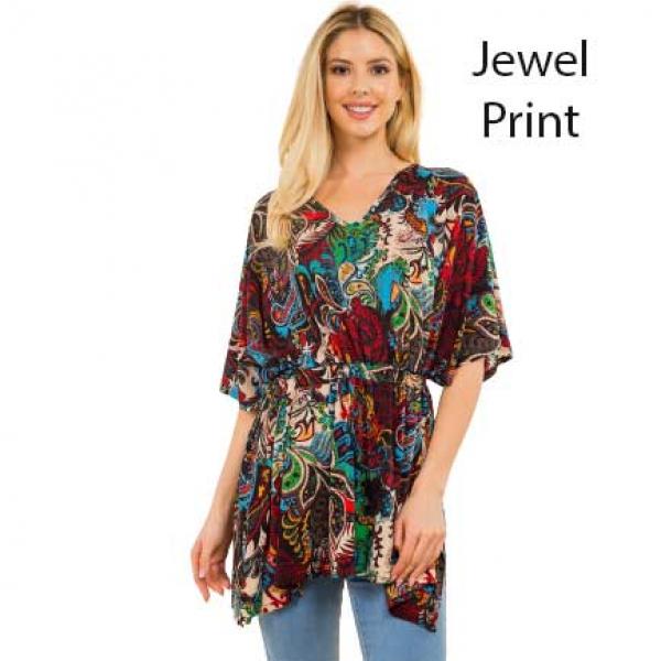 wholesale 3658 - Spandex Blend Tunics 4125 - Jewel Print<br>
Spandex Blend Tunic - 