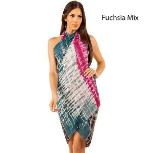 4000 - Tie Dyed Sarong/Wrap 4000 - Fuchsia Mix<br> Tie Dye Wrap - 