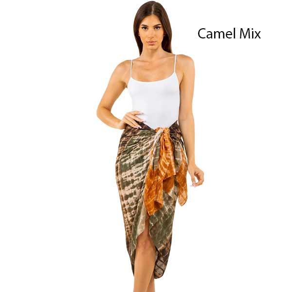 wholesale 4000/1402 - Tie Dyed Wrap 4000 - Camel Mix<br> Tie Dyed Wrap - 