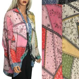 Wholesale  4150 - PK<br> Multi Colored Kimono - 