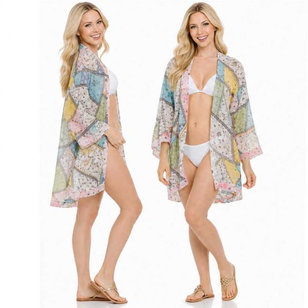 wholesale 4150 - Multi Colored Kimonos  Color #03  - 