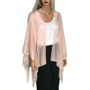 Wholesale  1C15 - Light Pink<br>
Lightweight Knit Ruana - 