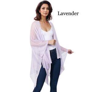 1C15 - Knit Ruanas Lavender - One Size Fits All