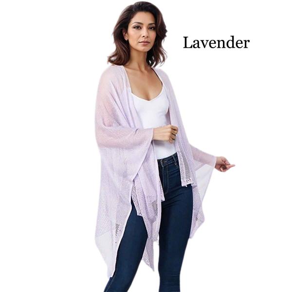 Wholesale 1C15 - Knit Ruanas Lavender - One Size Fits All