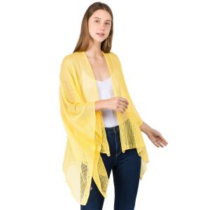 Wholesale 1C15 - Knit Ruanas Sunshine Yellow* - One Size Fits All