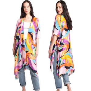 Wholesale  2159 - Bright Abstract<br>Kimono - 