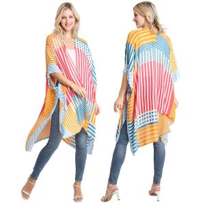 3668 - Jessica's Kimonos  2106/2 - Stripe and Dash Print<br>
Kimono - One Size Fits Most