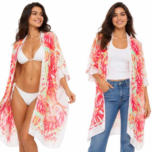 wholesale 3668 - Jessica's Kimonos  5087 - Coral Multi - One Size Fits Most