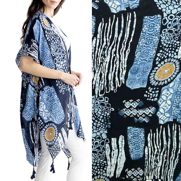 wholesale 3670 - Kevin's Kimono Blues  5039 - Blue<br>
Indigo Abstract - 