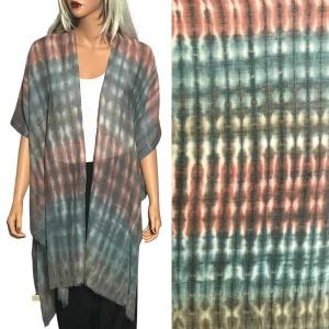 Wholesale  5048 - Beige Multi<br>Tie Dye Kimono
 - 