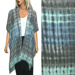 Wholesale  5048 - Blue Multi<br>Tie Dye Kimono
 - 