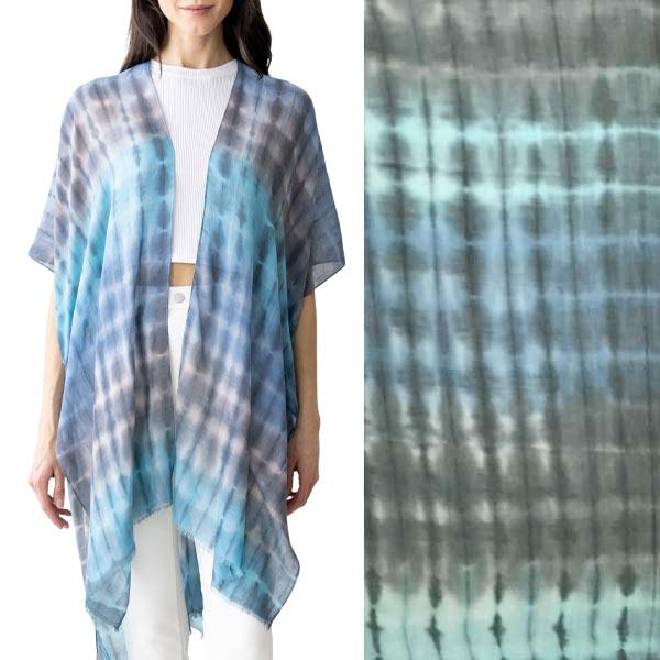 wholesale 3671 - Kevin's Tie Dye Kimonos 5048 - Blue Multi<br>Tie Dye Kimono
 - 