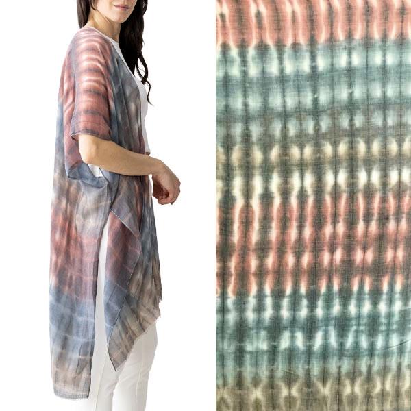 wholesale 3671 - Kevin's Tie Dye Kimonos 5048 - Beige Multi<br>Tie Dye Kimono
 - 