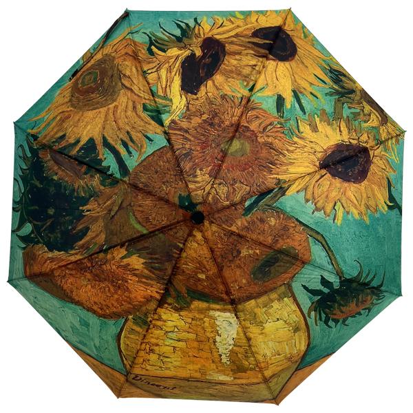 Wholesale 3672 - Art Design Umbrellas #04 - Sunflowers<br>
Compact Umbrella - Short