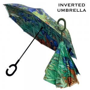 3672 - Art Design Umbrellas #02 - Irises<br>
Inverted Umbrella   - 